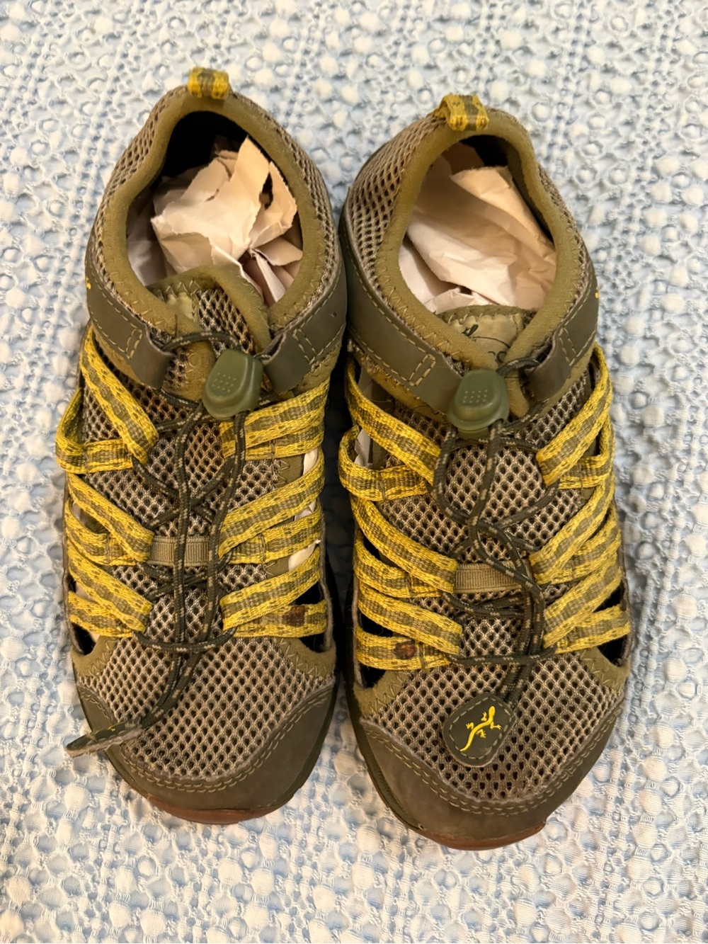 Chaco Kid Outcross 2 Olive Green Outdoor Sandal Water Shoes sz